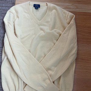 Yellow Brooks Brothers Cashmere Sweater